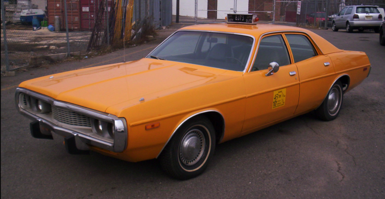 1972-1973 Dodge Coronet vintage NYC taxi for period film rental