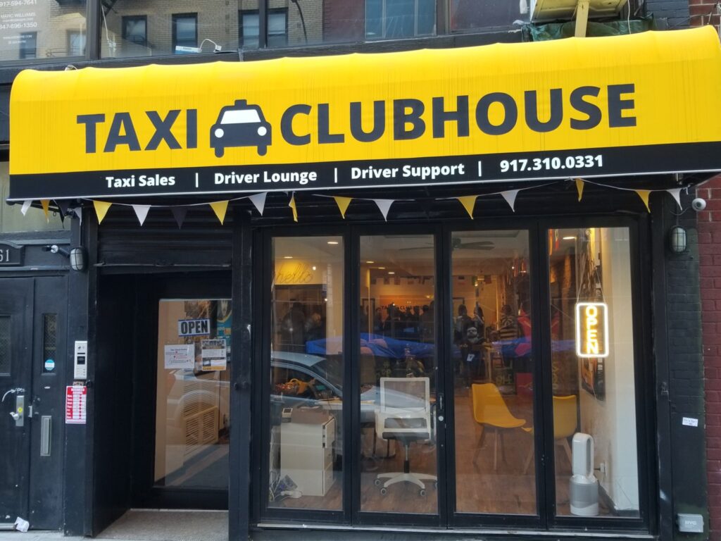 Taxi Clubhouse storefront