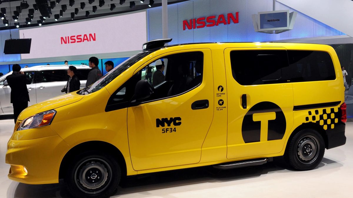 Nissan NV200 Taxi of Tomorrow NYC yellow cab available to rent for film and photoshoots